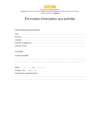 modèle de formulaire d'inscriptions activité word et pdf à télécharger et imprimer
