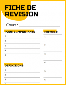 Fiche De R Vision Mod Le Gratuit En Format Word Pdf Edusign